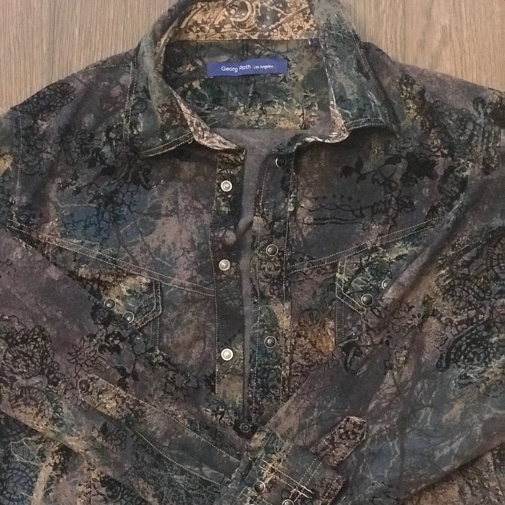 George Roth Los Angeles medium casual dress shirt